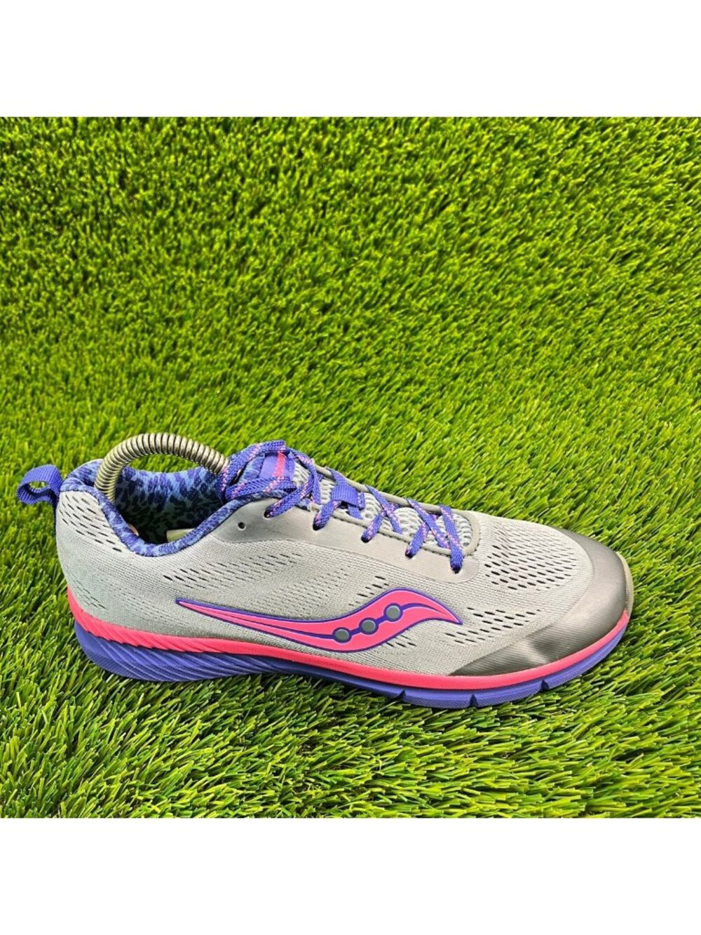 Saucony Grid Ideal Girls Size 7Y Gray Running‎ Athletic Walking  Shoes Sneakers